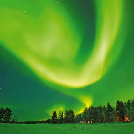 NOTIQUE Poznámkový kalendář Polární záře 2026, 30 x 30 cm