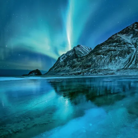 NOTIQUE Poznámkový kalendář Polární záře 2026, 30 x 30 cm