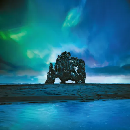 NOTIQUE Poznámkový kalendář Polární záře 2026, 30 x 30 cm