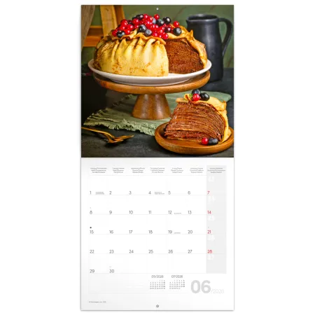 NOTIQUE Poznámkový kalendář Sladké chvilky 2026, 30 x 30 cm