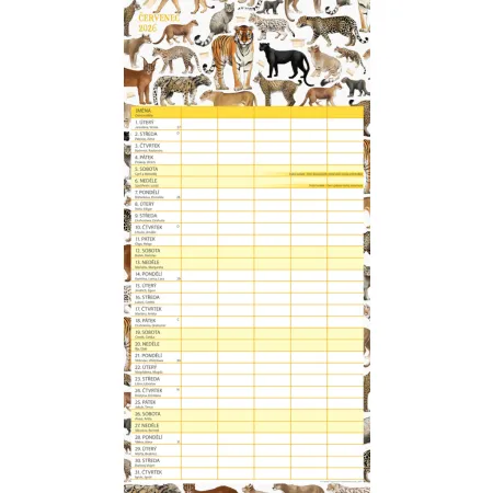 NOTIQUE Rodinný plánovací kalendář Animalium 2026, 30 x 30 cm