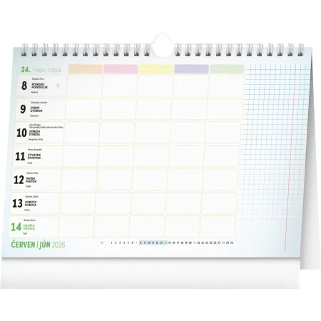 NOTIQUE Školní plánovací kalendář s háčkem 2026, 30 x 21 cm