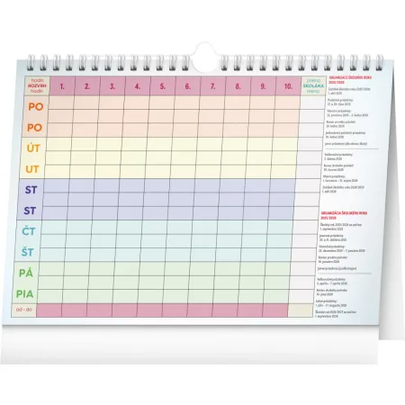 NOTIQUE Školní plánovací kalendář s háčkem 2026, 30 x 21 cm