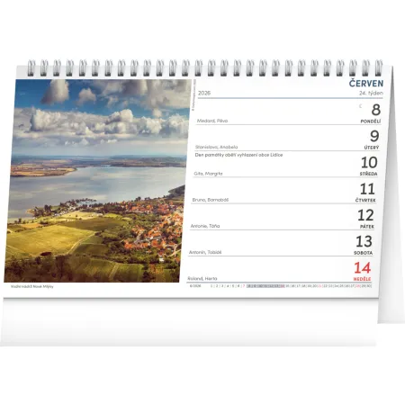 NOTIQUE Stolní kalendář Česká krajina 2026, 23,1 x 14,5 cm