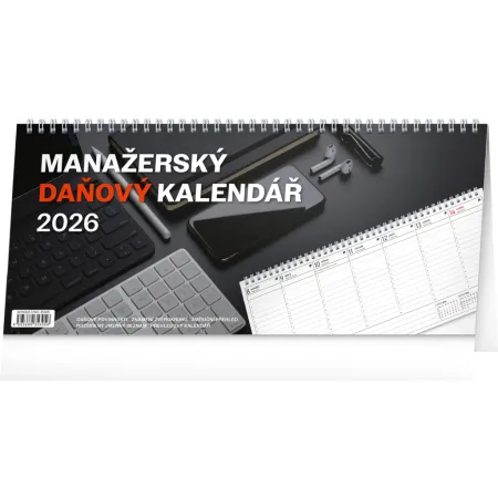 NOTIQUE Stolní kalendář Manažerský daňový 2026, 33 x 14,5 cm