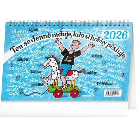 NOTIQUE Stolní kalendář Naše hobby 2026 – Kamila Skopová, 23,1 x 14,5 cm