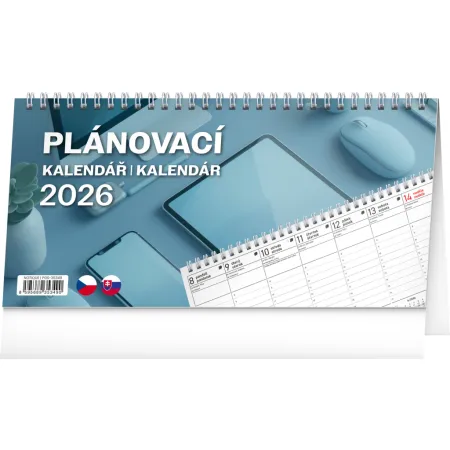 NOTIQUE Stolní kalendář Plánovací CZ/SK 2026, 25 x 12,5 cm
