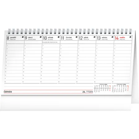 NOTIQUE Stolní kalendář Plánovací s evropskými svátky 2026, 25 x 12,5 cm