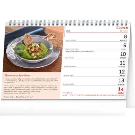 NOTIQUE Stolní kalendář Recepty za kačku 2026, 23,1 x 14,5 cm