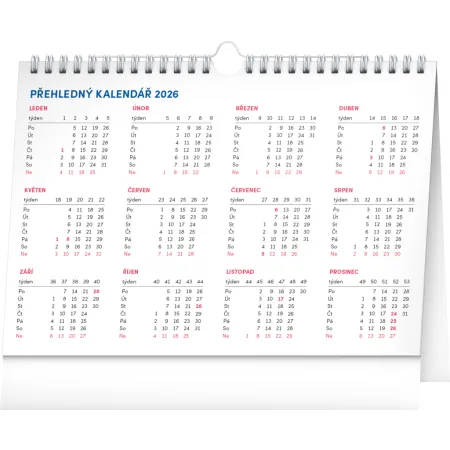 NOTIQUE Stolní kalendář s křížovkami s háčkem 2026, 30 x 21 cm