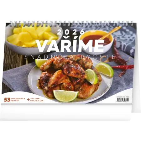 NOTIQUE Stolní kalendář Vaříme snadno a rychle 2026, 23,1 x 14,5 cm