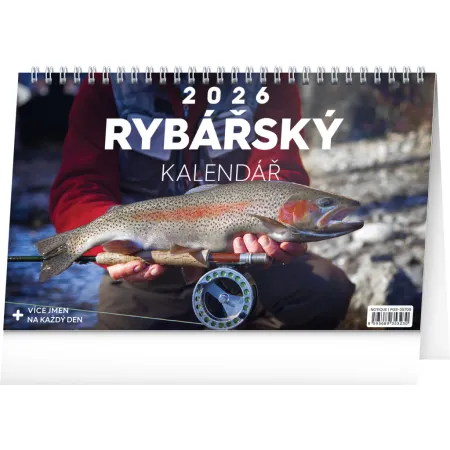 NOTIQUE Stolní Rybářský kalendář 2026, 23,1 x 14,5 cm