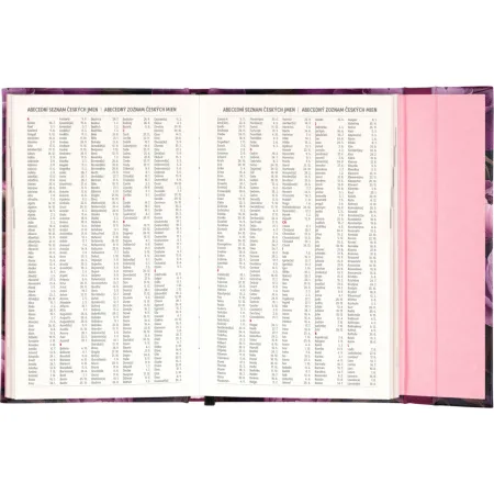 NOTIQUE Týdenní magnetický diář Fialové květy 2026, 13 x 21 cm
