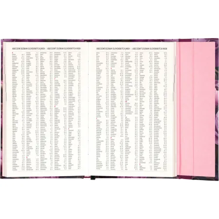 NOTIQUE Týdenní magnetický diář Fialové květy 2026, 13 x 21 cm