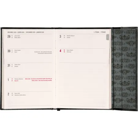 NOTIQUE Týdenní magnetický diář Harry Potter –  Lumos 2026, 11 x 16 cm