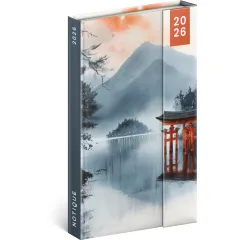 NOTIQUE Týdenní magnetický diář Japonsko 2026, 13 x 21 cm