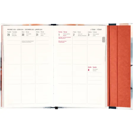 NOTIQUE Týdenní magnetický diář Japonsko 2026, 13 x 21 cm