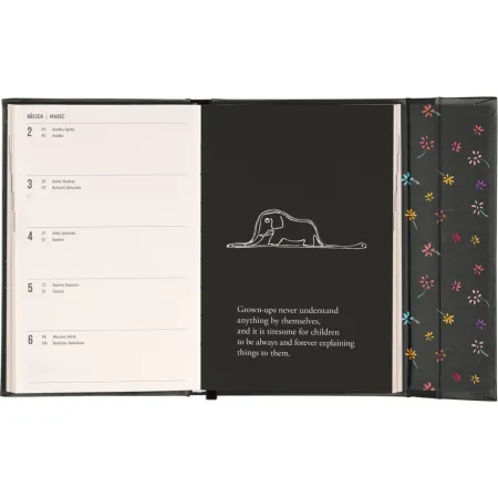 NOTIQUE Týdenní magnetický diář Malý princ 2026, 11 x 16 cm