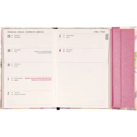 NOTIQUE Týdenní magnetický diář Ptáčci 2026, 11 x 16 cm