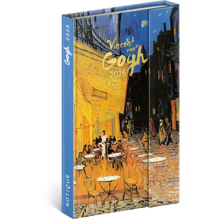 NOTIQUE Týdenní magnetický diář Vincent van Gogh 2026, 13 x 21 cm