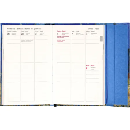 NOTIQUE Týdenní magnetický diář Vincent van Gogh 2026, 13 x 21 cm