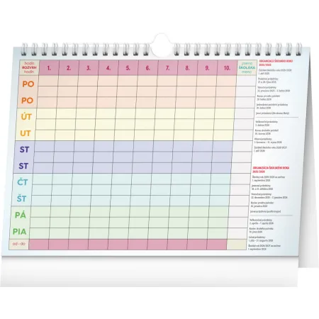 NOTIQUE Týdenní rodinný plánovací kalendář s háčkem 2026, 30 x 21 cm