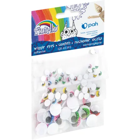 Oči samolepící mix velikostí s řasami 170-2608