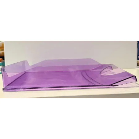 Odkladač plastový Victoria, transparentní fialový