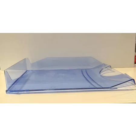 Odkladač plastový Victoria, transparentní modrý