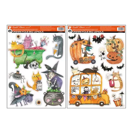 Okenní fólie 40001 Halloween s glitrem 29x41cm