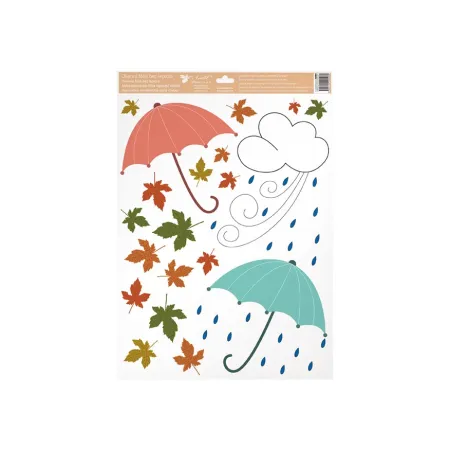 Okenní fólie 6890 podzimní deštníky 35 x 50 cm