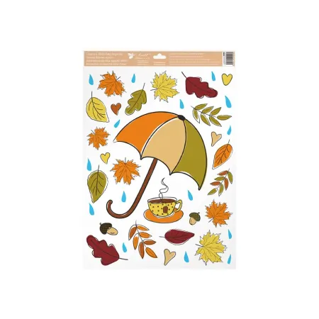 Okenní fólie 6890 podzimní deštníky 35 x 50 cm