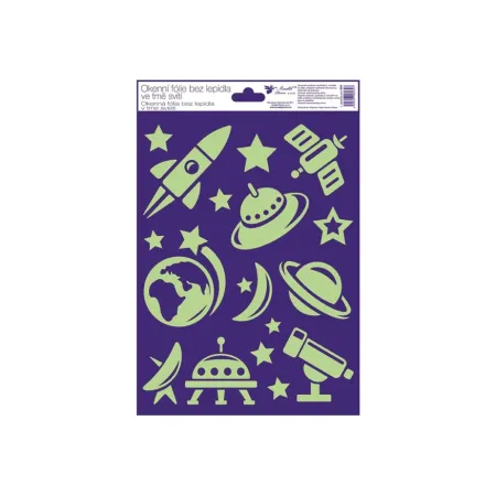 Okenní fólie 991 plastická svíticí ve tmě 20x30cm