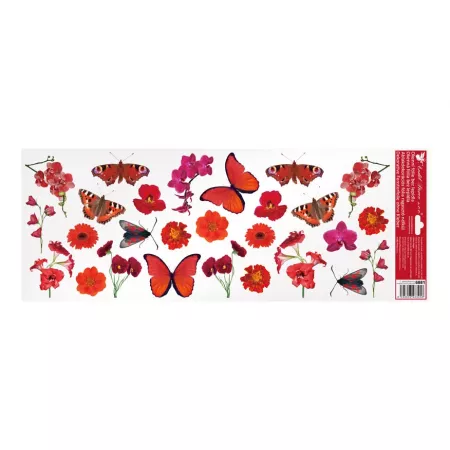 Okenní fólie ANDĚL 6881 60 x 22,5 cm, motýli a květiny