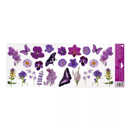 Okenní fólie ANDĚL 6881 60 x 22,5 cm, motýli a květiny