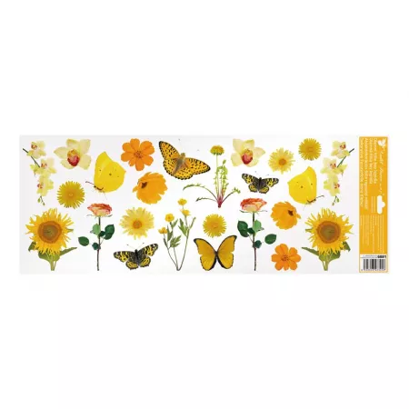 Okenní fólie ANDĚL 6881 60 x 22,5 cm, motýli a květiny