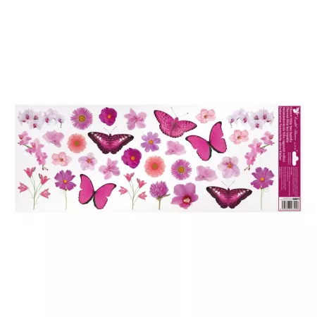 Okenní fólie ANDĚL 6881 60 x 22,5 cm, motýli a květiny