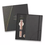 Parker Jotter XL Monochrome Pink Gold PGT kuličkové pero, dárková kazeta se zápisníkem