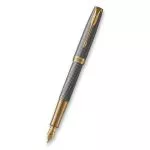 Parker Sonnet Deluxe Silver Chiselled GT plnicí pero 18K hrot F