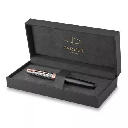 Parker Sonnet Premium Metal Grey PGT plnicí pero 18K hrot F