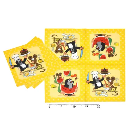 Párty ubrousek W171008 Krtek a kamarádi 12ks, 33cm