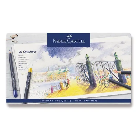 Pastelky Faber-Castell Goldfaber 114736 plechová krabička, 36 barev