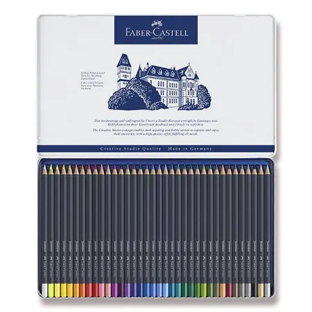 Pastelky Faber-Castell Goldfaber 114736 plechová krabička, 36 barev