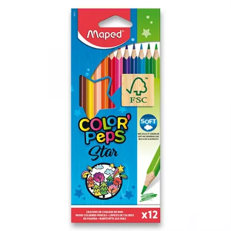 Pastelky Maped Color'Peps 12 barev / Star
