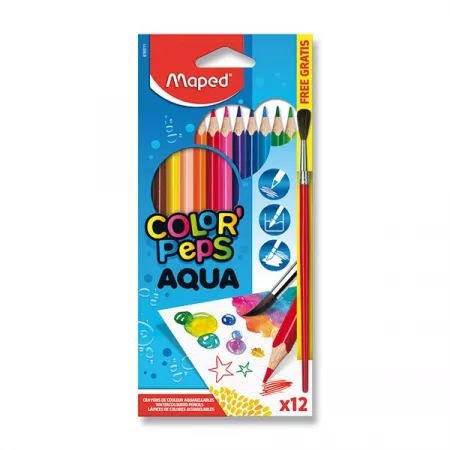 Pastelky Maped Color'Peps Aqua 12 barev + štětec
