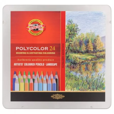 Pastelky Polycolor - Krajina 24ks 3824 Kreslířská souprava Koh-i-noor 
