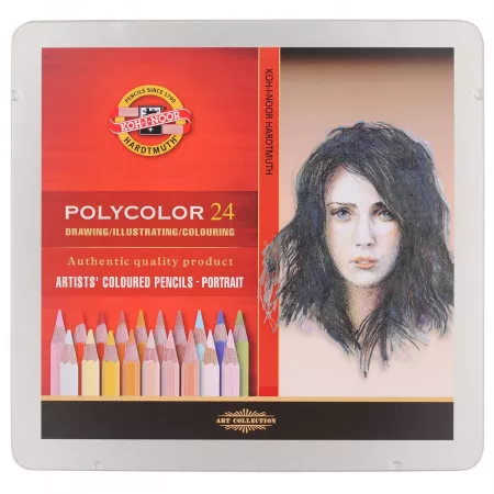 Pastelky Polycolor - Portrét 24ks 3824 Kreslířská souprava Koh-i-noor 