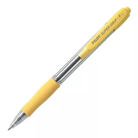 Pilot, Kuličkové pero SuperGrip, 0.7, (F) tenký, žlutá