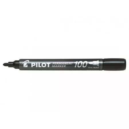 Pilot Permanent marker 100, kulatý hrot, černý