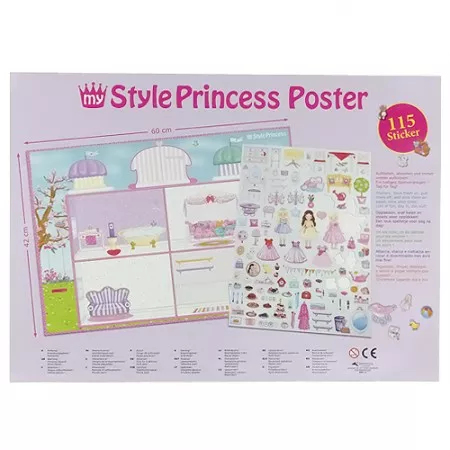 Plakát My Style Princess se samolepkami, 60x42cm